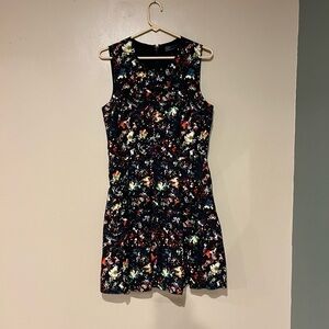 Gap Women's Abstract Floral Print Fit & Flare Sleeveless Dress Size 8